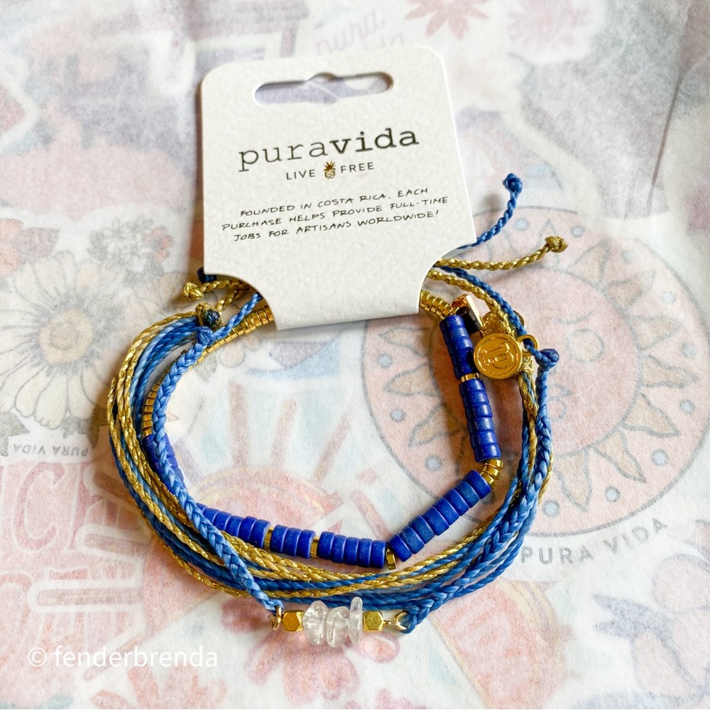 Pura Vida December 2023 “Deep Blue” bracelet club set
